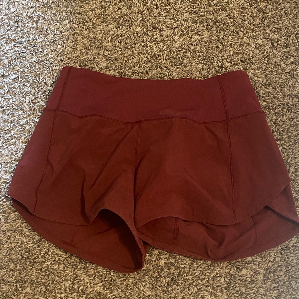 Lululemon Athletica Maroon Athletic Shorts